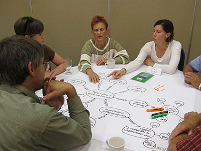 Facilitating wetland planning discussion Facilitating wetland planning discussion