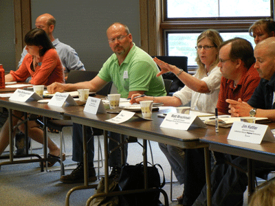 Group discussing wetland planning Group discussing wetland planning