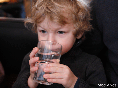 Child drinking water