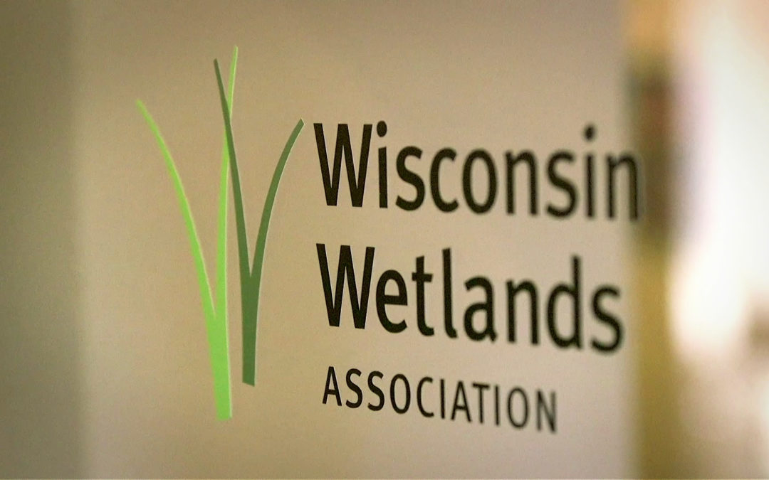 WWA's logo on glass.