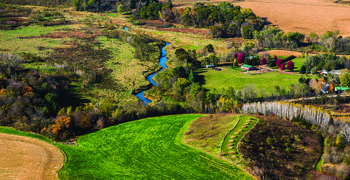 A ditch runs along the side of the road, draining the nearby wetland and altering the historic hydrology of the site.